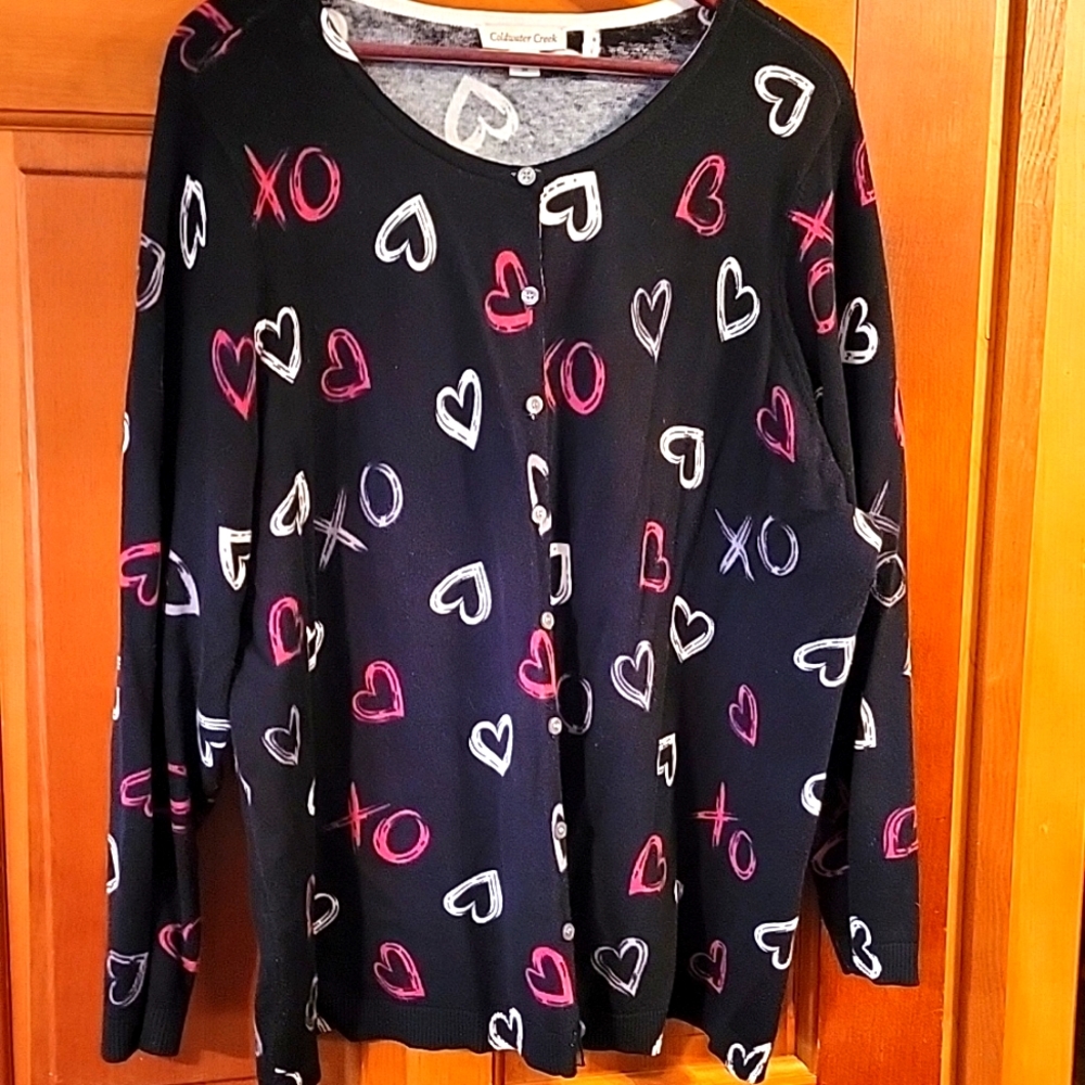 Cardigan Sweater with hearts